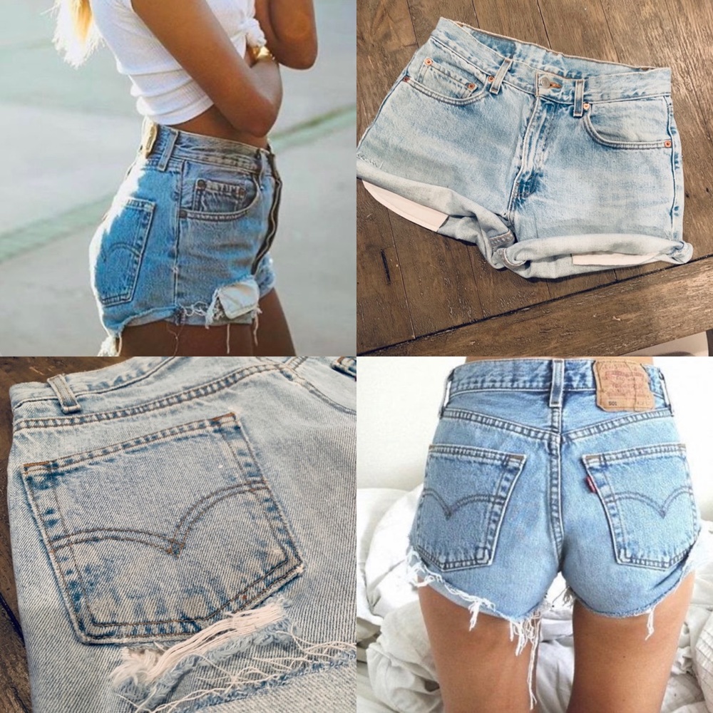 Authentic Vintage Levi’s Ripped Denim Jean Shorts